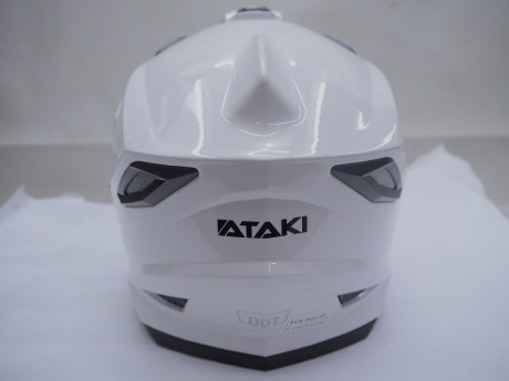 Шлем мотард ATAKI JK802 Solid белый глянец (16456983486376)