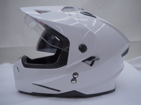 Шлем мотард ATAKI JK802 Solid белый глянец (16456983492162)