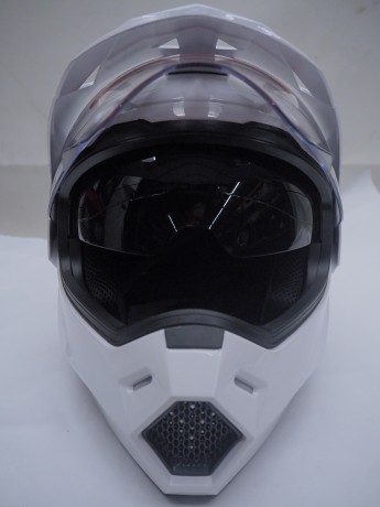 Шлем мотард ATAKI JK802 Solid белый глянец (16456983501973)