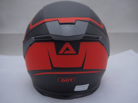 Шлем открытый со стеклом ATAKI JK526 Stripe чёрный/красный матовый (16456989053643)