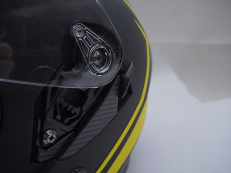 Шлем открытый со стеклом ATAKI JK526 Stripe чёрный/Hi-Vis жёлтый матовый (16456990393893)