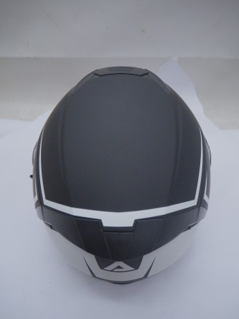 Шлем открытый со стеклом ATAKI JK526 Stripe чёрный/белый матовый (16456991043163)