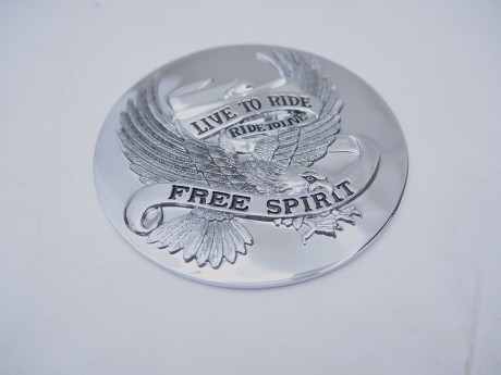 Эмблема хром "Eagle Spirit" 8.8 см. (Дух Орла) (16482031526024)