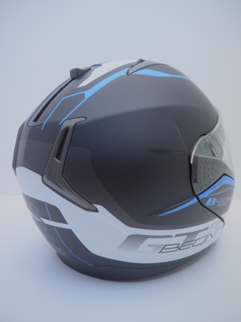 Шлем Beon B-700 Matt Black/White/Blue (16511405875362)