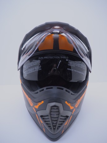 Шлем Beon B-600 Matt Black/Orange (16511397295462)