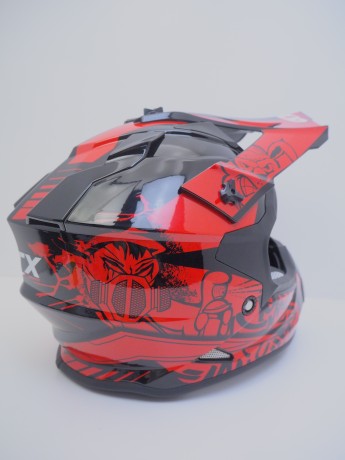 Шлем кроссовый GTX 632S #2 BLACK / RED подростковый (16515911840422)