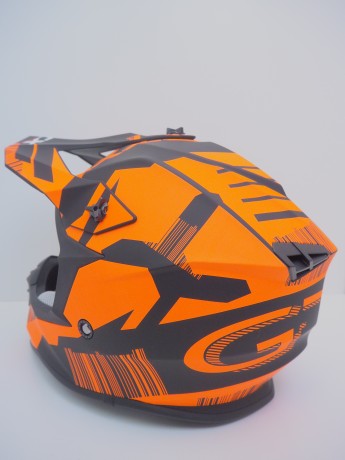 Шлем кроссовый GTX 633 #5 BLACK/FLUO ORANGE (16515914208484)