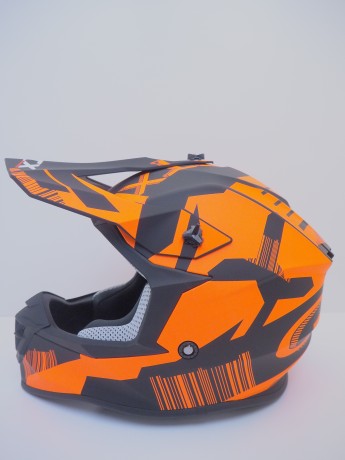 Шлем кроссовый GTX 633 #5 BLACK/FLUO ORANGE (16515914211528)