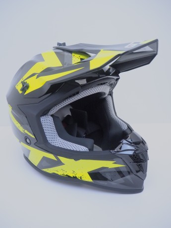 Шлем кроссовый GTX 633 #8 BLACK/FLUO YELLOW/GREY (16515914974638)
