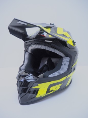 Шлем кроссовый GTX 633 #8 BLACK/FLUO YELLOW/GREY (16515914992768)