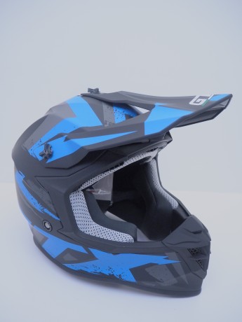 Шлем кроссовый GTX 633 #9 BLACK/BLUE GREY (16515915379879)