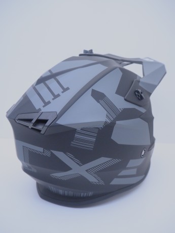 Шлем кроссовый GTX 633 #7 BLACK/GREY (16515893007551)
