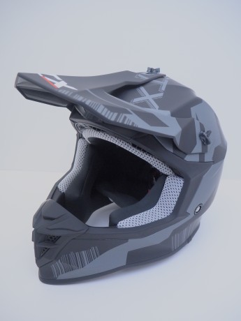 Шлем кроссовый GTX 633 #7 BLACK/GREY (16515893020814)