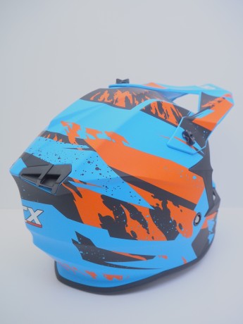 Шлем кроссовый GTX 633 #2 BLUE/ORANGE BLACK (16515911146342)