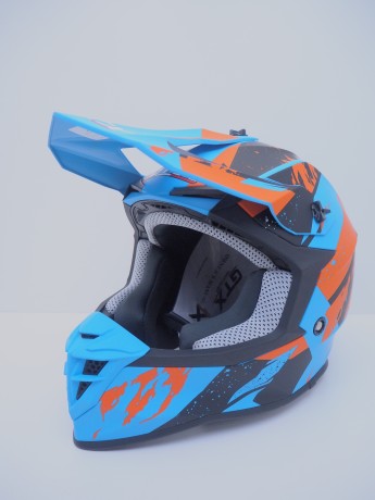 Шлем кроссовый GTX 633 #2 BLUE/ORANGE BLACK (16515911159603)