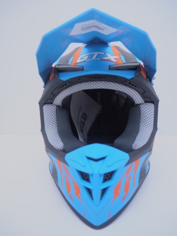 Шлем кроссовый GTX 633 #2 BLUE/ORANGE BLACK (16515911162105)
