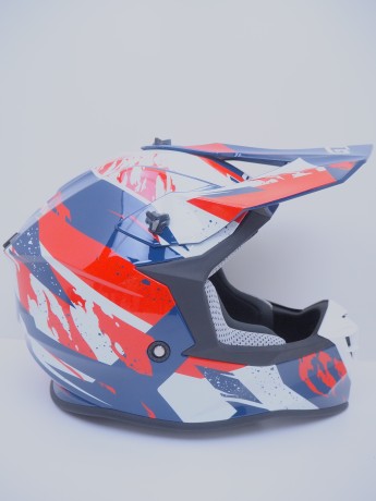 Шлем кроссовый GTX 633 #3 BLUE/RED WHITE (16515913303573)