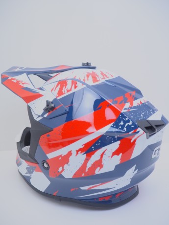 Шлем кроссовый GTX 633 #3 BLUE/RED WHITE (16515913318603)