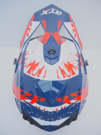 Шлем кроссовый GTX 633 #3 BLUE/RED WHITE (16515913319646)