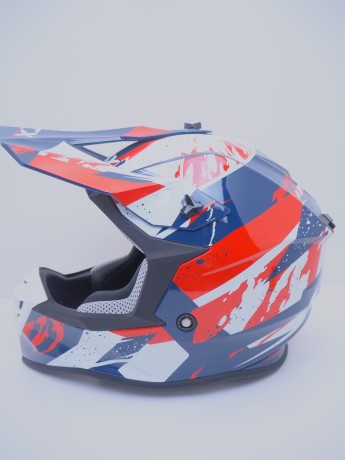 Шлем кроссовый GTX 633 #3 BLUE/RED WHITE (16515913324924)