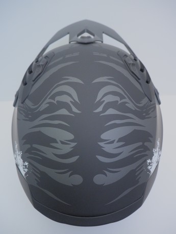 Шлем мотард GTX 690 #1 BLACK/BLACK WHITE (16515913754613)