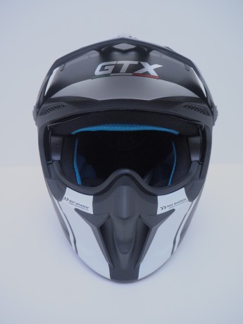 Шлем мотард GTX 690 #1 BLACK/BLACK WHITE (16515913765551)