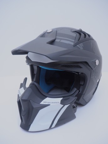 Шлем мотард GTX 690 #1 BLACK/BLACK WHITE (16515913774091)