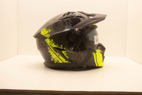 Шлем мотард GTX 690 #2 BLACK/FLUO YELLOW GREY (16559942511772)