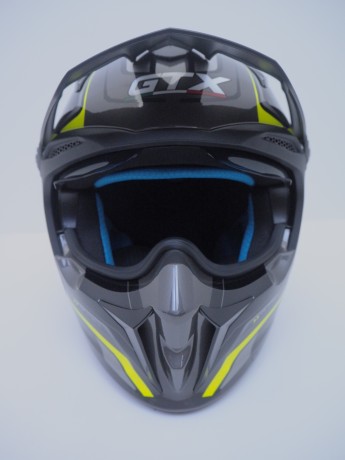 Шлем мотард GTX 690 #5 GREY/FLUO YELLOW BLACK (16515915855571)