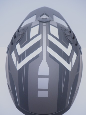 Шлем мотард GTX 690 #6 GREY/WHITE BLACK (16515896059228)