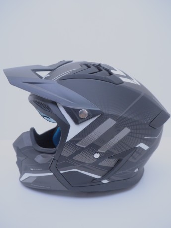 Шлем мотард GTX 690 #6 GREY/WHITE BLACK (16515896065114)