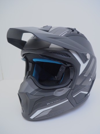 Шлем мотард GTX 690 #6 GREY/WHITE BLACK (16515896070903)