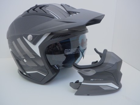 Шлем мотард GTX 690 #6 GREY/WHITE BLACK (16515896090489)