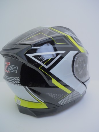 Шлем интеграл HIZER B5162 #3 black/lemon (16515094782926)
