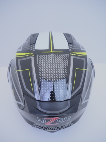 Шлем интеграл HIZER B5162 #3 black/lemon (16515094788488)