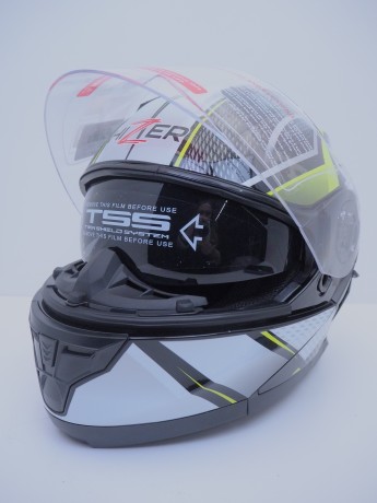 Шлем интеграл HIZER B5162 #3 black/lemon (1651509479657)