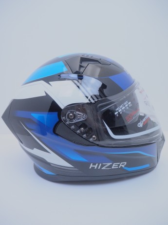 Шлем интеграл HIZER J5320 #1 black/blue (16515917236548)