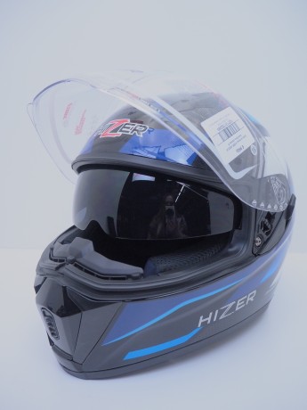 Шлем интеграл HIZER J5320 #1 black/blue (16515917254826)