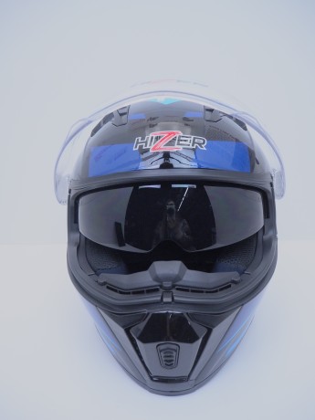 Шлем интеграл HIZER J5320 #1 black/blue (16515917263187)