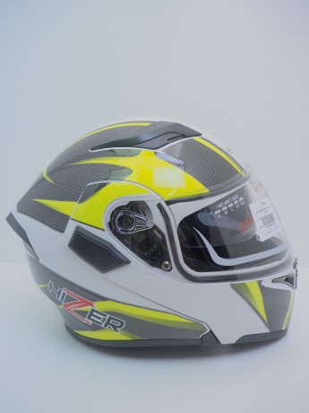 Шлем HIZER J5902 #2 White/Yellow (16515918776643)