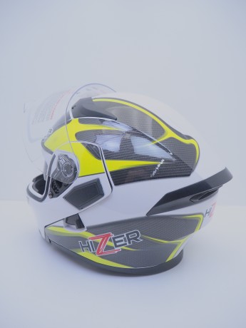 Шлем HIZER J5902 #2 White/Yellow (16515918790217)