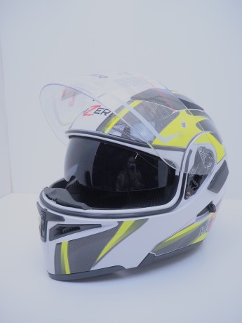 Шлем HIZER J5902 #2 White/Yellow (16515918798082)
