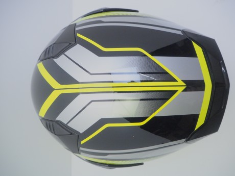 Шлем модуляр HIZER J5906 #1 black/neon yellow (16515918389358)