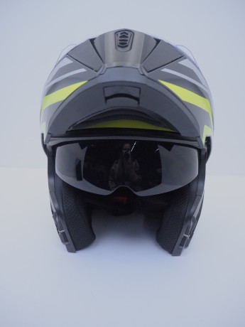 Шлем модуляр HIZER J5906 #1 black/neon yellow (16515918412677)