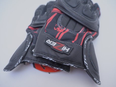 Перчатки мото HIZER AT-4132 (кожа/текстиль) Black/Red (16515882599312)