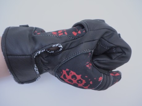 Перчатки мото HIZER AT-4132 (кожа/текстиль) Black/Red (16515882624217)