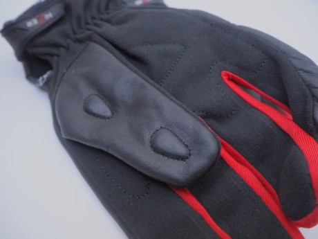 Перчатки мото HIZER AT-4147 (кожа/текстиль) Black/Red (16515883260379)