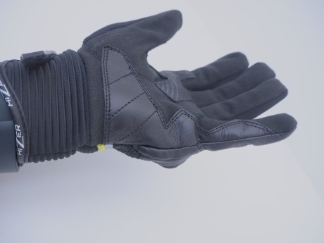 Перчатки мото HIZER AT-4202 (кожа/текстиль) Black/Yellow (16515885545878)