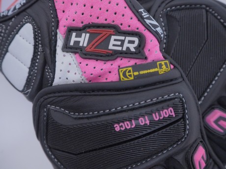 Перчатки мото HIZER CE-4383 (кожа/текстиль) детские Black/Pink (1651588586569)