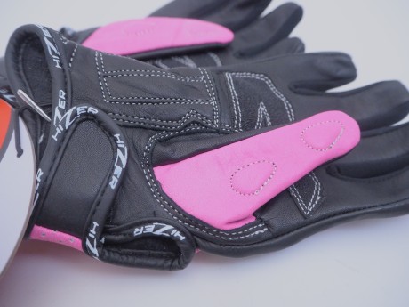 Перчатки мото HIZER CE-4383 (кожа/текстиль) детские Black/Pink (16515885874214)